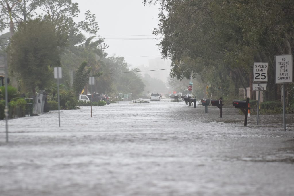 Storm Surge During Hurricane Ian; Naples Park 108th Ave